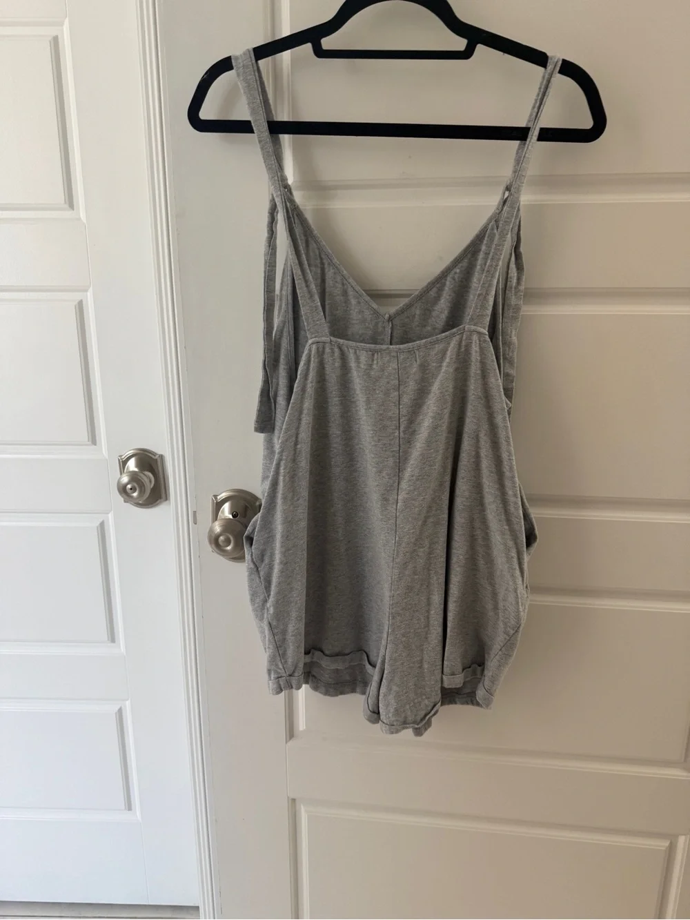Legoe Heritage Maternity Gray Sleeveless V-Neck Women's Romper